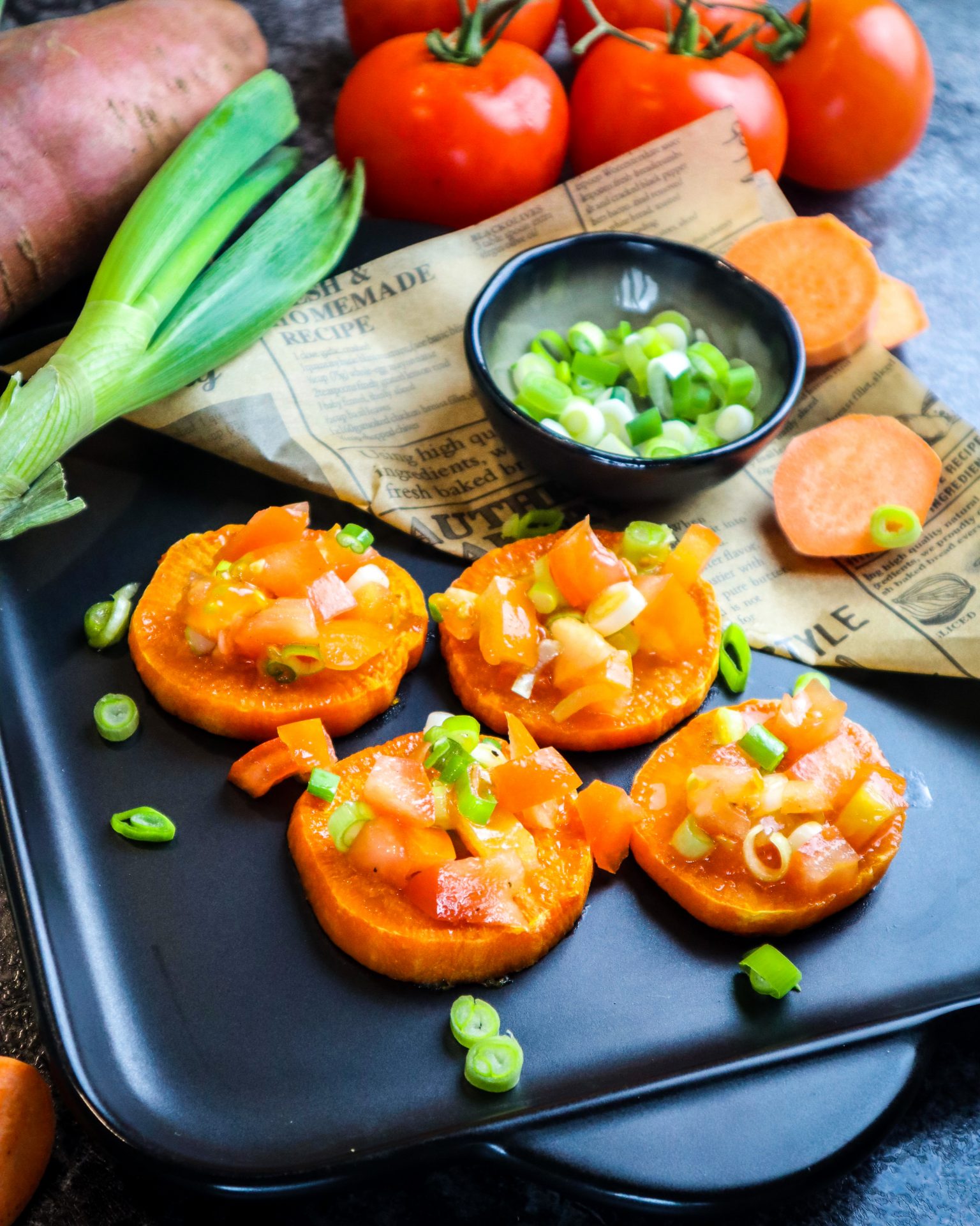 Süßkartoffel-Bruschetta - 2 in 1 - Rezeptliebe by Claudia